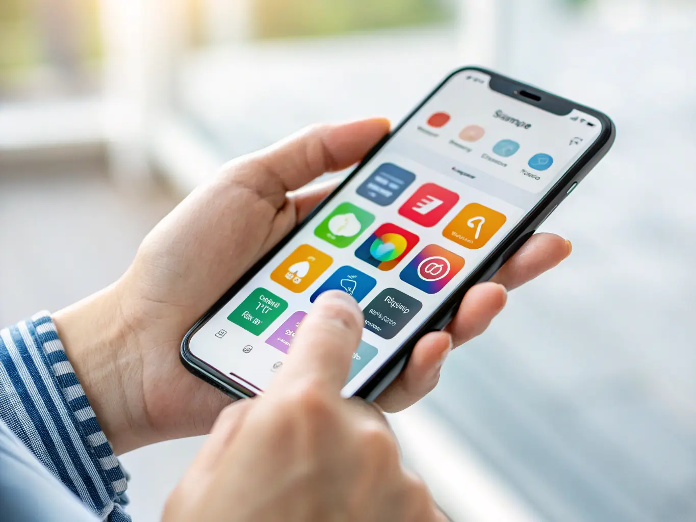 A close-up image of a mobile device displaying the game’s intuitive interface, with easy-to-use controls and visually appealing icons, set against a modern, tech-inspired background.